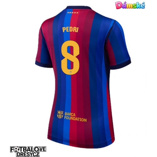Barcelona Pedri Gonzalez #8 Dámské Domácí Dres 2026-27 Krátký Rukáv Barcelona Pedri Gonzalez #8 Dámské Domácí Dres 2026-27 Krátký Rukáv
